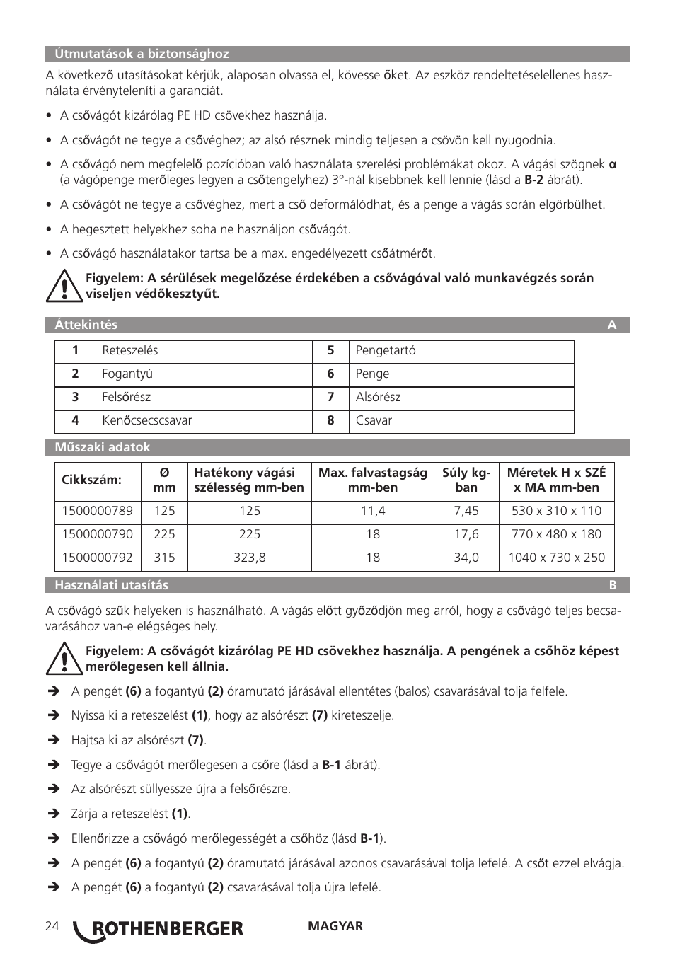 ROTHENBERGER ROCUT XL User Manual | Page 26 / 32