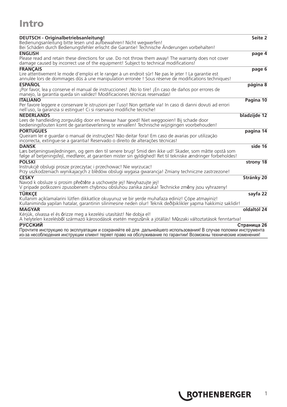 Intro | ROTHENBERGER ROCUT XL User Manual | Page 3 / 32