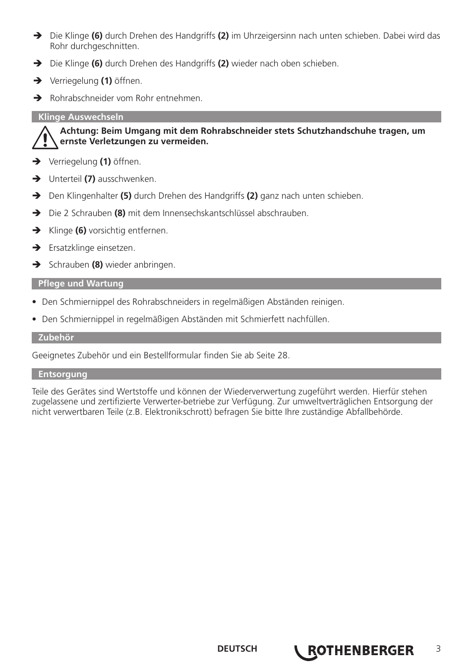 ROTHENBERGER ROCUT XL User Manual | Page 5 / 32