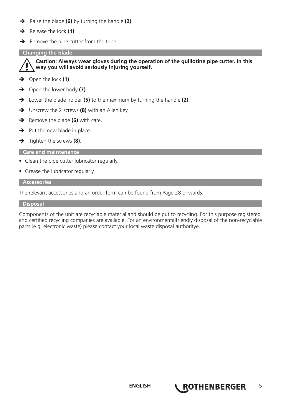 ROTHENBERGER ROCUT XL User Manual | Page 7 / 32