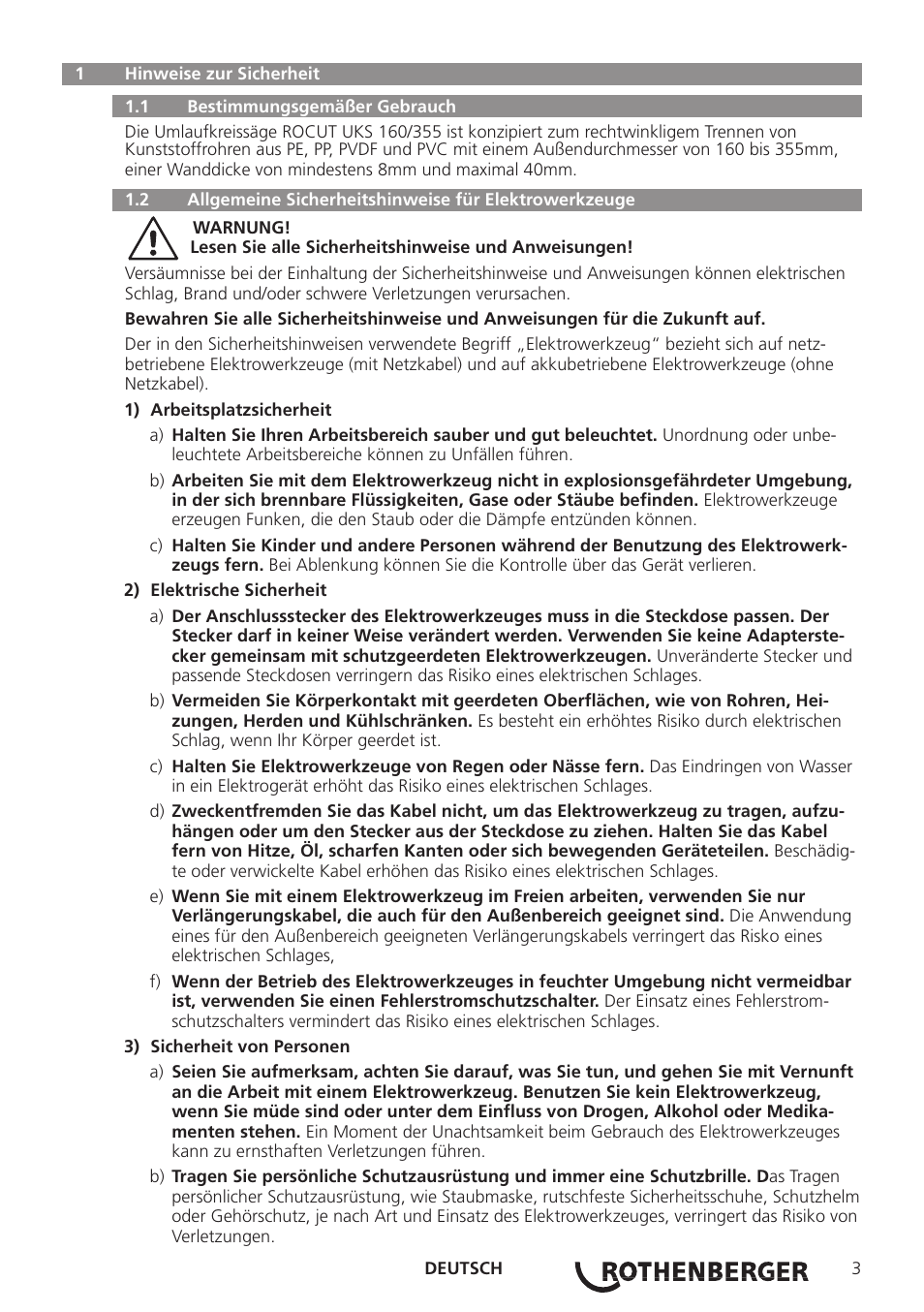 ROTHENBERGER ROCUT UKS 160/355 User Manual | Page 5 / 96