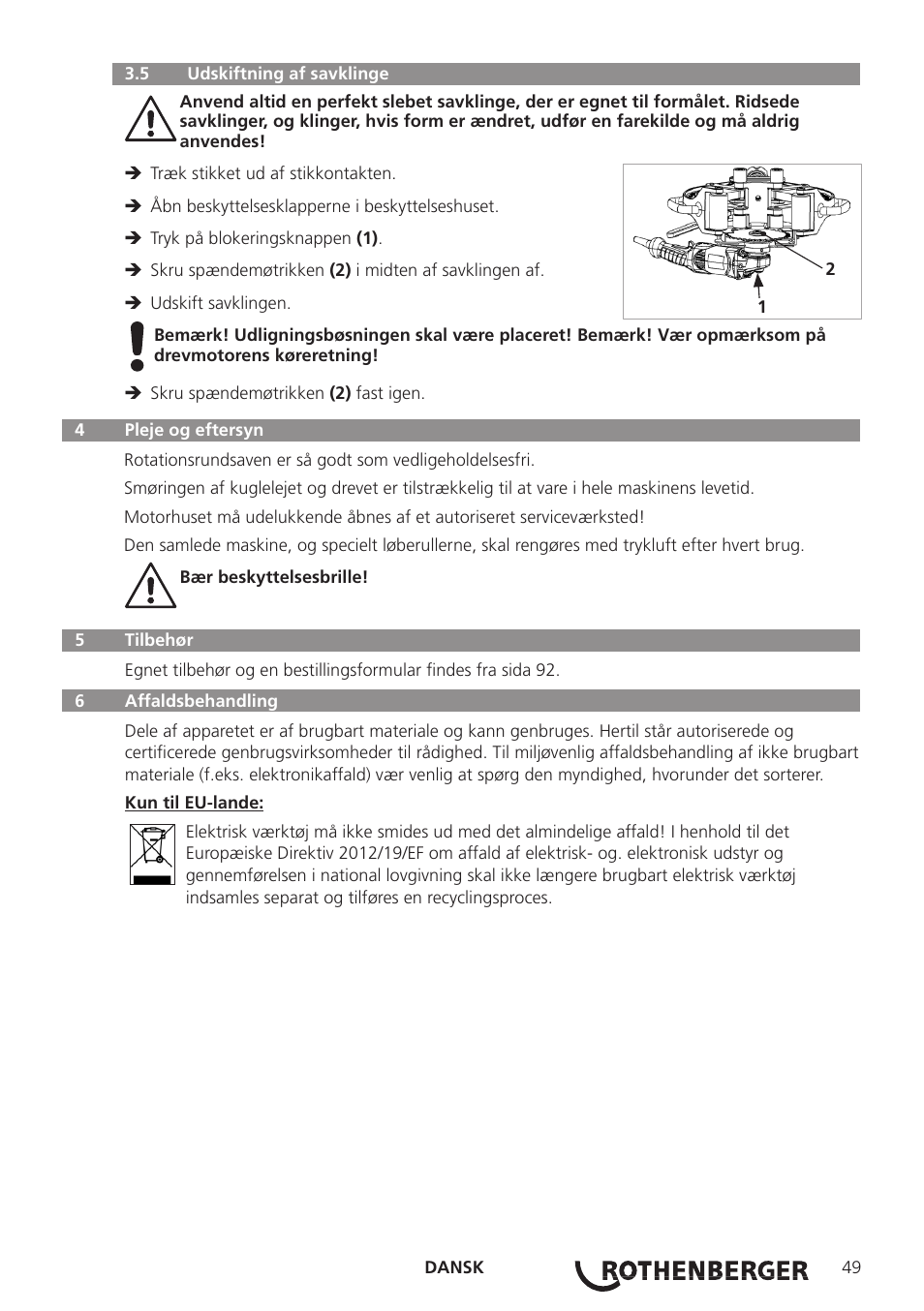 ROTHENBERGER ROCUT UKS 160/355 User Manual | Page 51 / 96