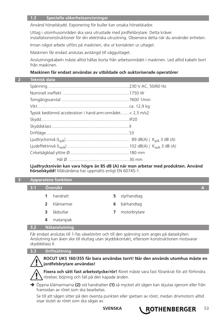 ROTHENBERGER ROCUT UKS 160/355 User Manual | Page 55 / 96