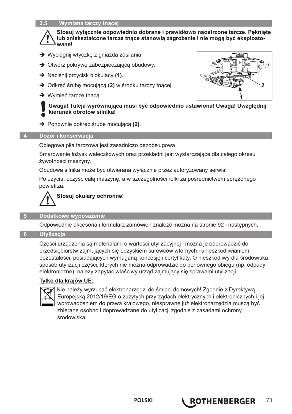 ROTHENBERGER ROCUT UKS 160/355 User Manual | Page 75 / 96