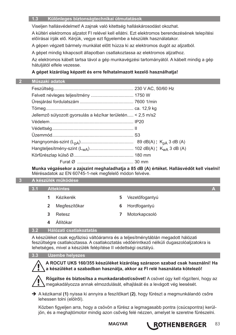 ROTHENBERGER ROCUT UKS 160/355 User Manual | Page 85 / 96