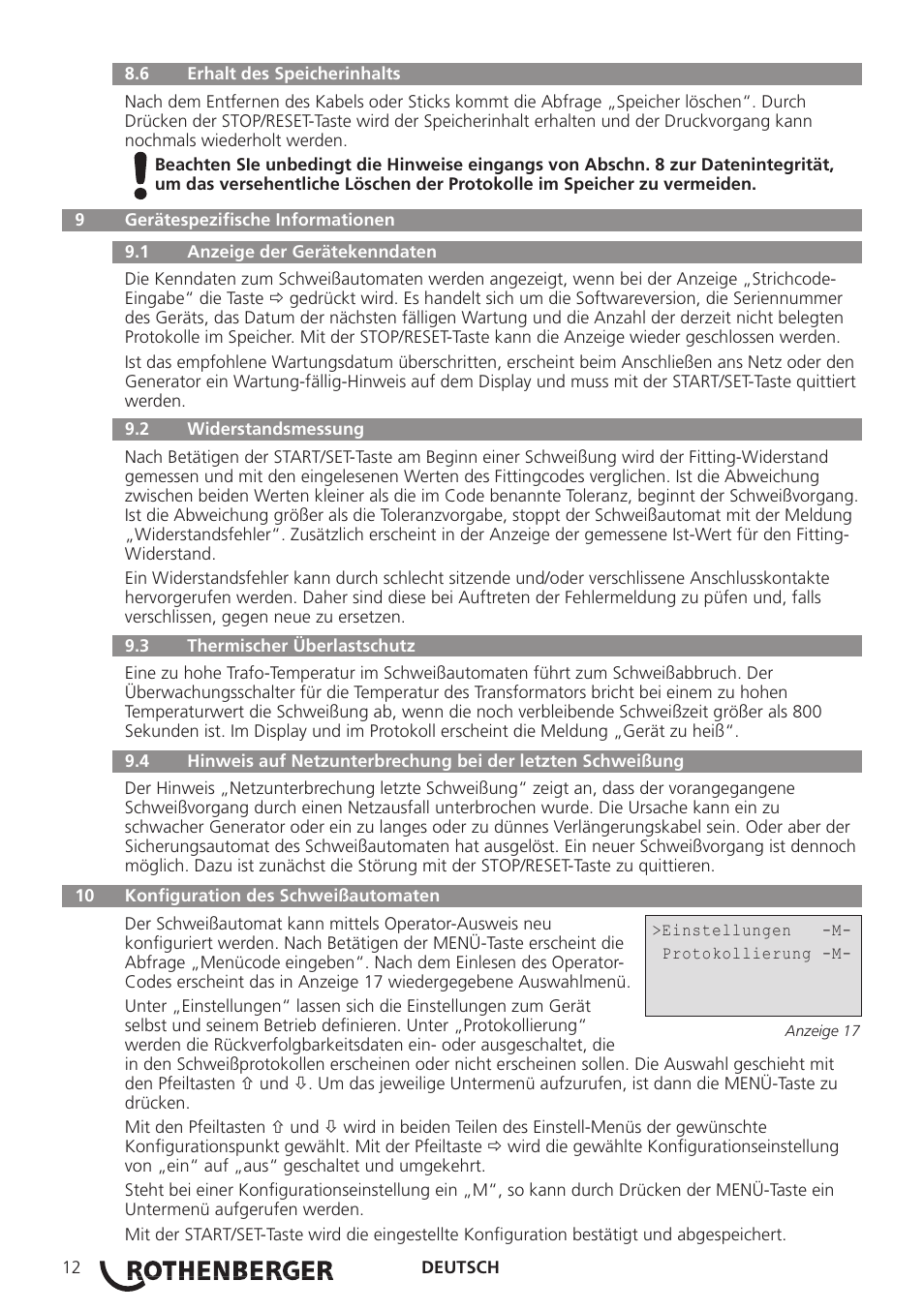 ROTHENBERGER ROWELD ROFUSE Print Plus V2.0 User Manual | Page 14 / 72