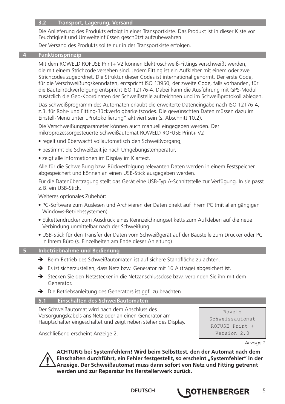 ROTHENBERGER ROWELD ROFUSE Print Plus V2.0 User Manual | Page 7 / 72