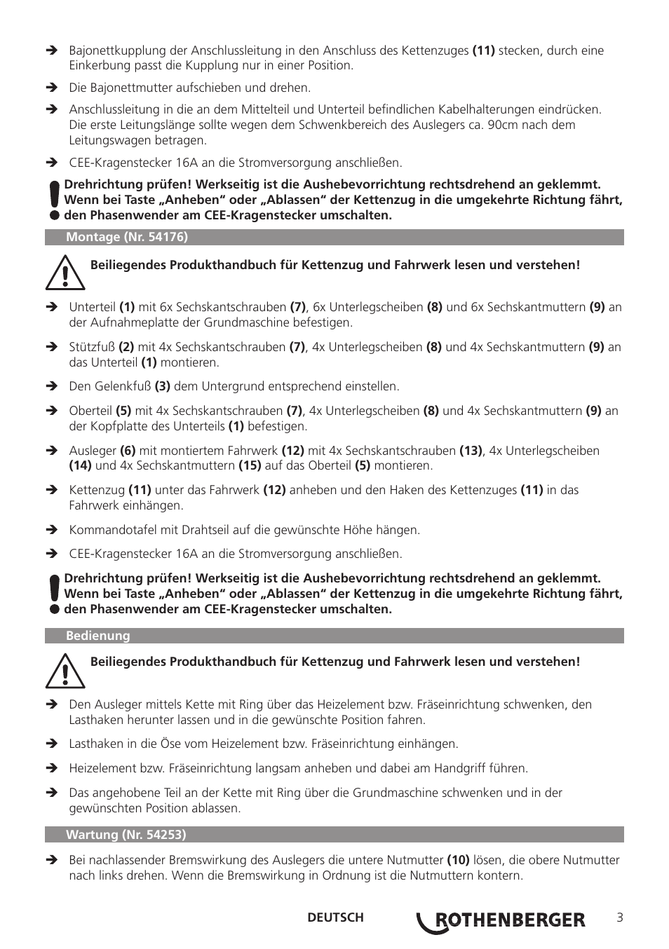 ROTHENBERGER ROWELD Aushebevorrichtungen P800B P1200/48B User Manual | Page 5 / 16