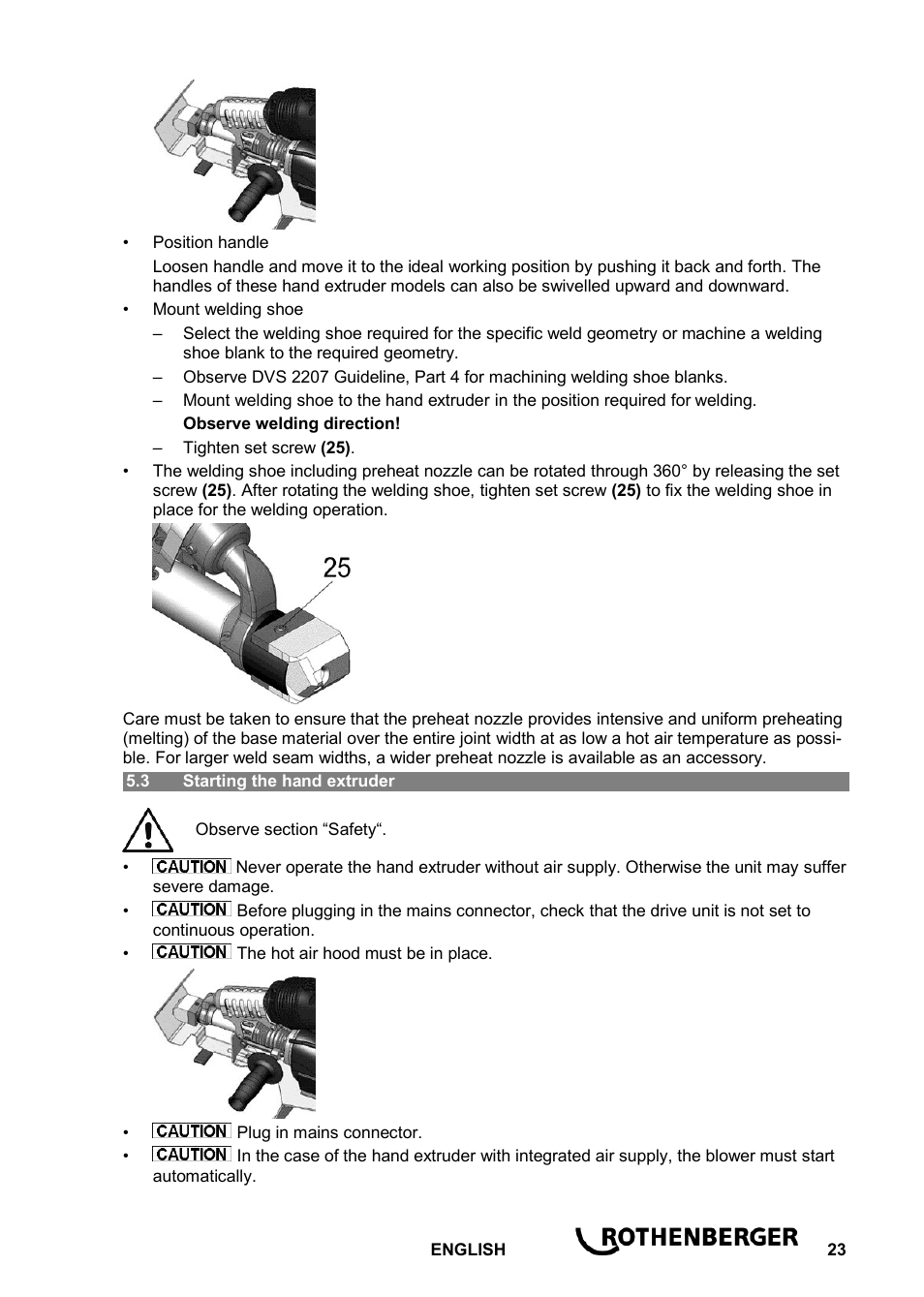 ROTHENBERGER ROWELD D 4/15 Aero User Manual | Page 25 / 48