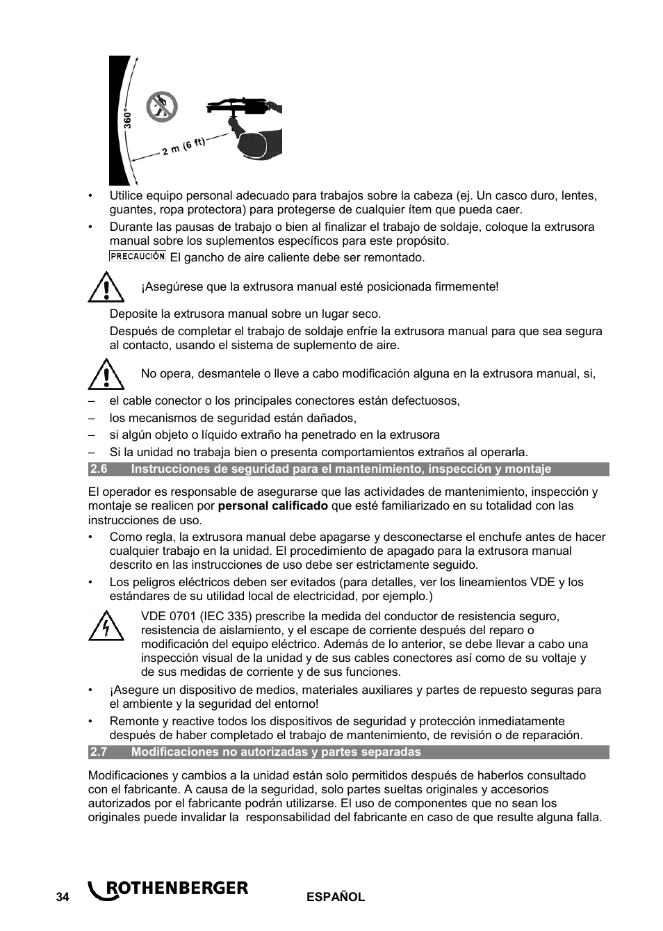 ROTHENBERGER ROWELD D 4/15 Aero User Manual | Page 36 / 48