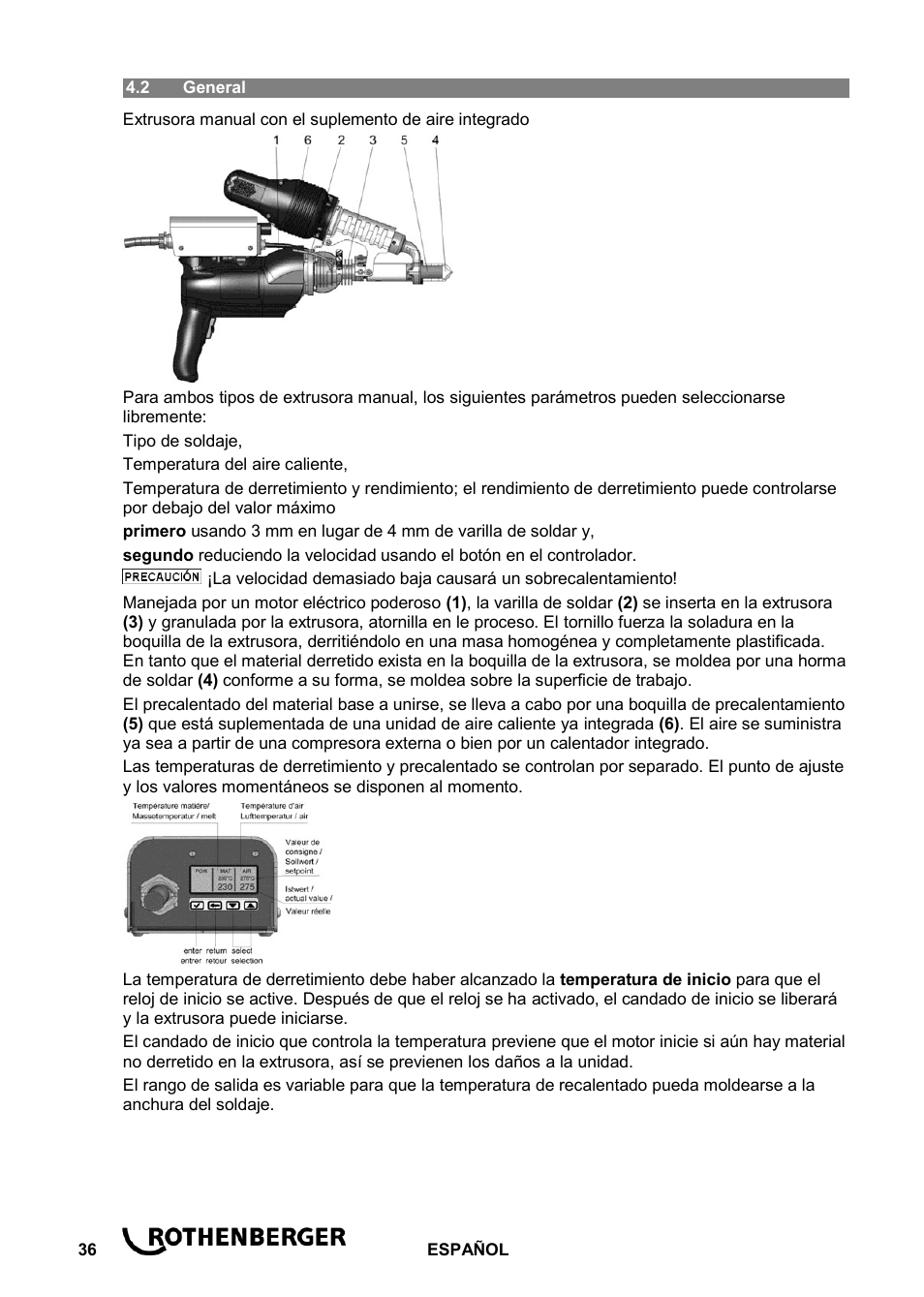 ROTHENBERGER ROWELD D 4/15 Aero User Manual | Page 38 / 48