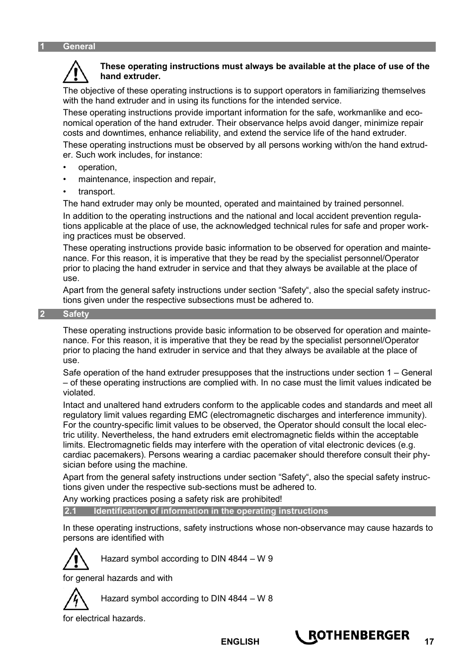 ROTHENBERGER ROWELD D 4/15 Aero Basic User Manual | Page 19 / 48