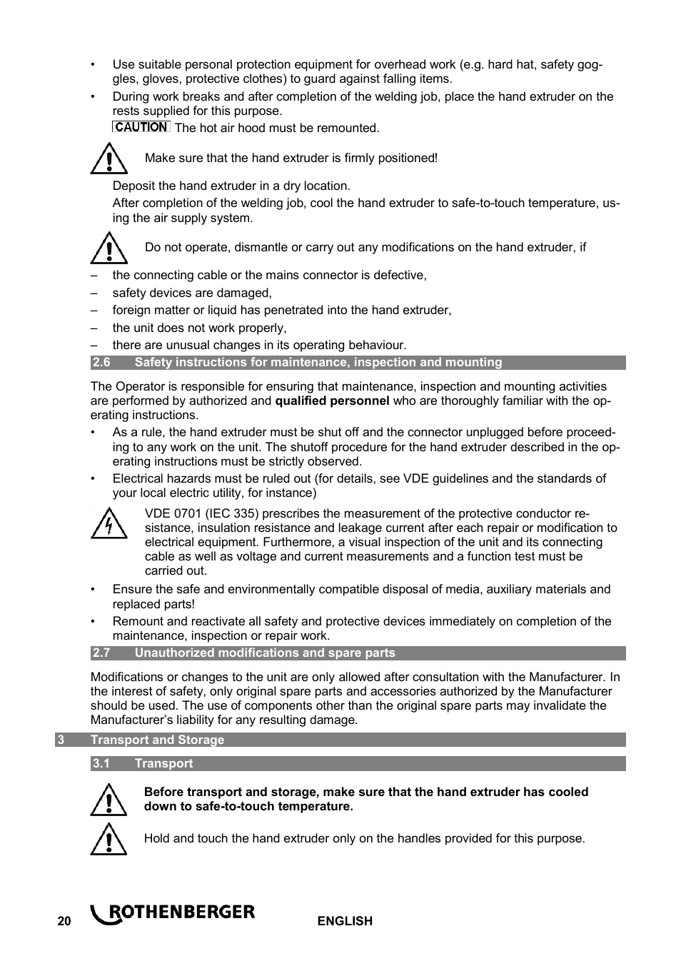 ROTHENBERGER ROWELD D 4/15 Aero Basic User Manual | Page 22 / 48