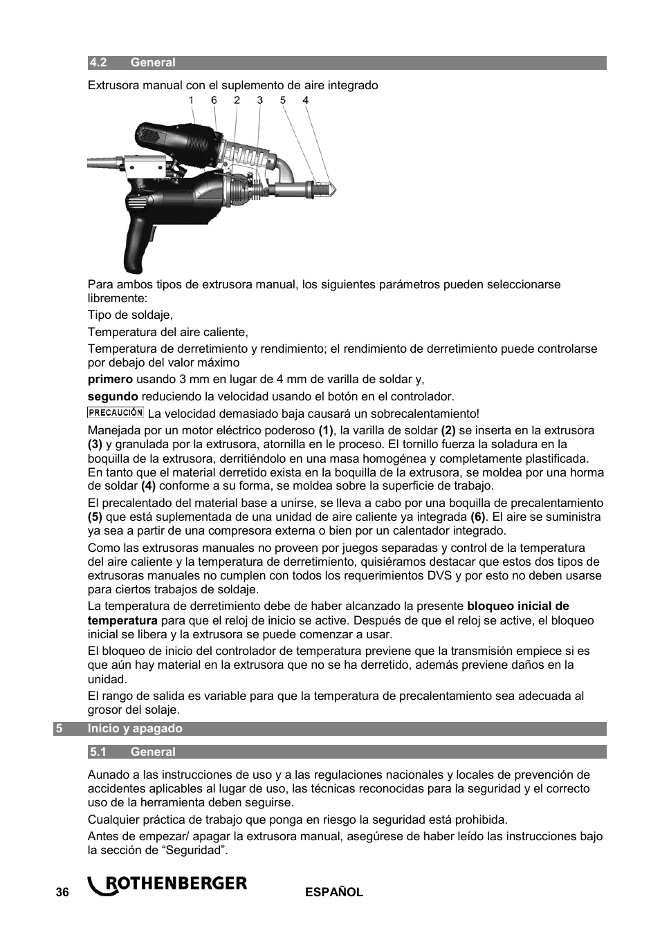 ROTHENBERGER ROWELD D 4/15 Aero Basic User Manual | Page 38 / 48