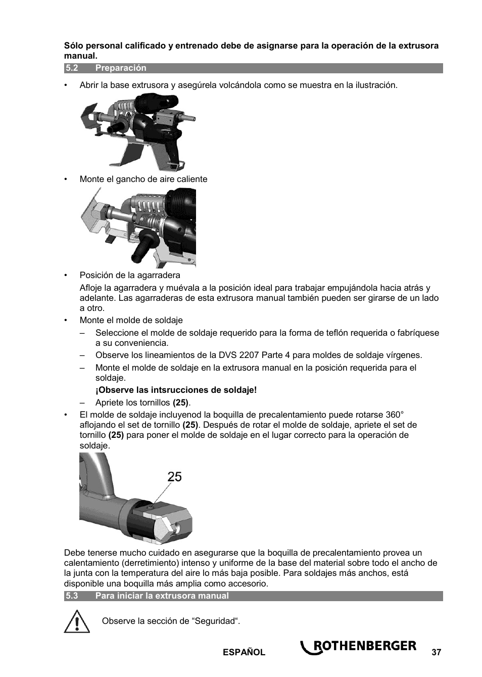 ROTHENBERGER ROWELD D 4/15 Aero Basic User Manual | Page 39 / 48