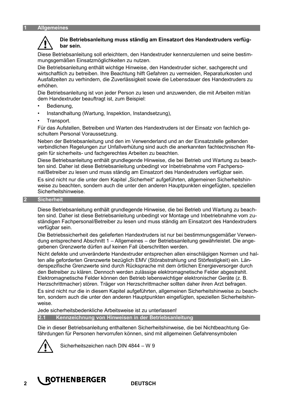 ROTHENBERGER ROWELD D 4/15 Aero Basic User Manual | Page 4 / 48