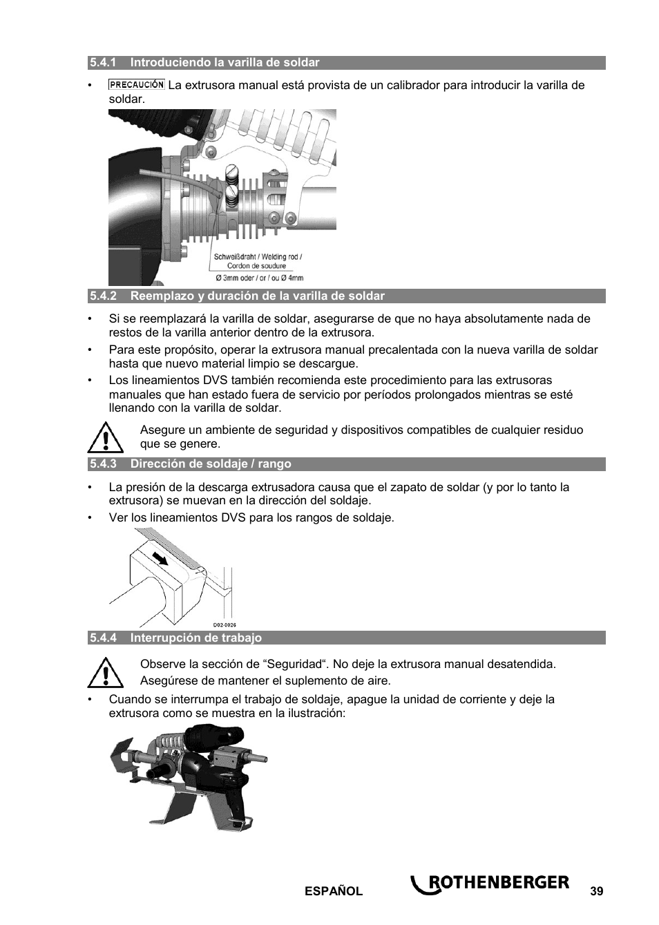 ROTHENBERGER ROWELD D 4/15 Aero Basic User Manual | Page 41 / 48