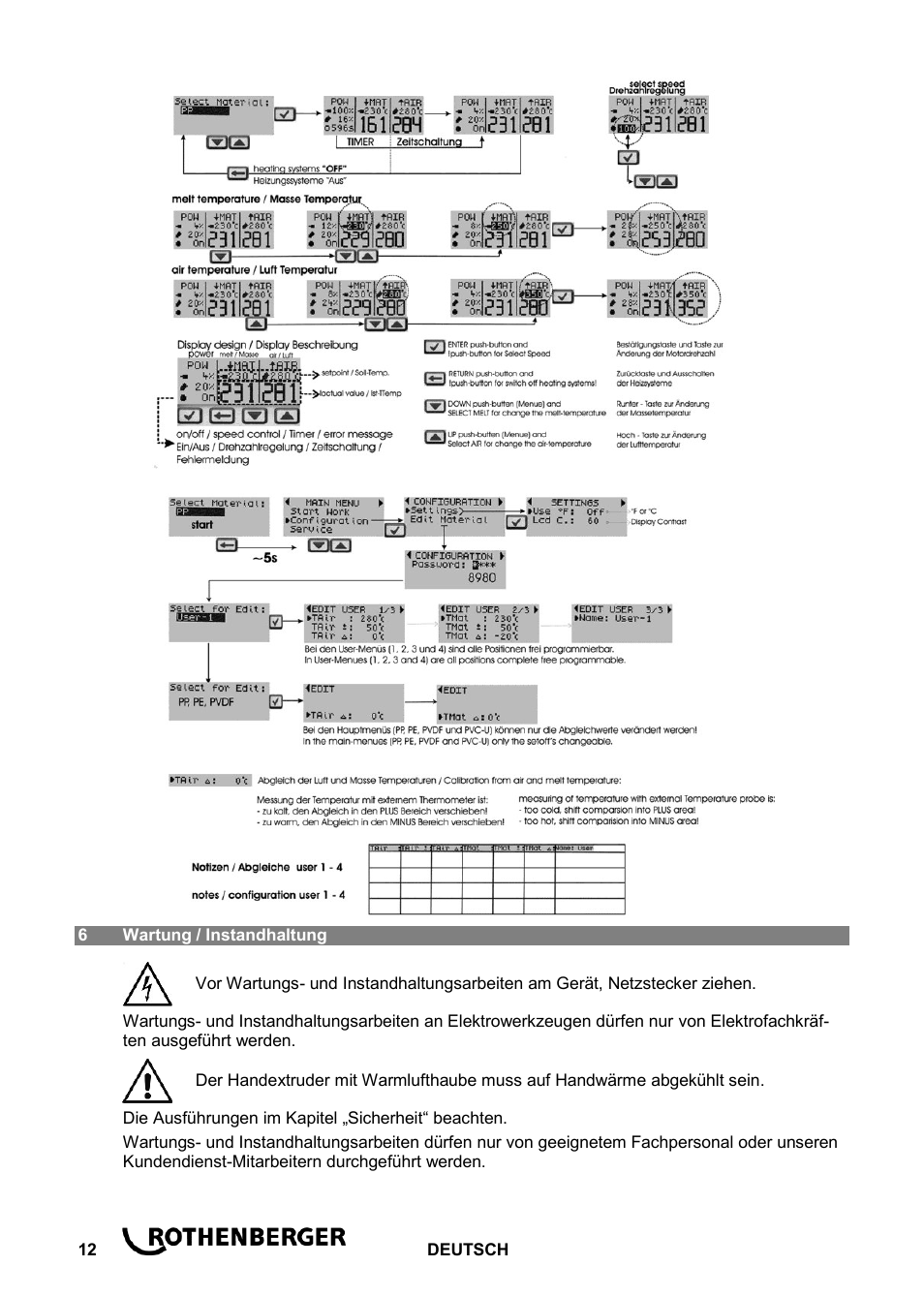 ROTHENBERGER ROWELD D 8/30 Aero User Manual | Page 14 / 48