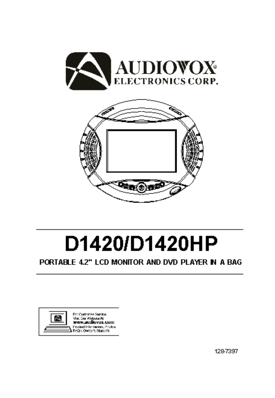 Audiovox D1420 User Manual | 20 pages