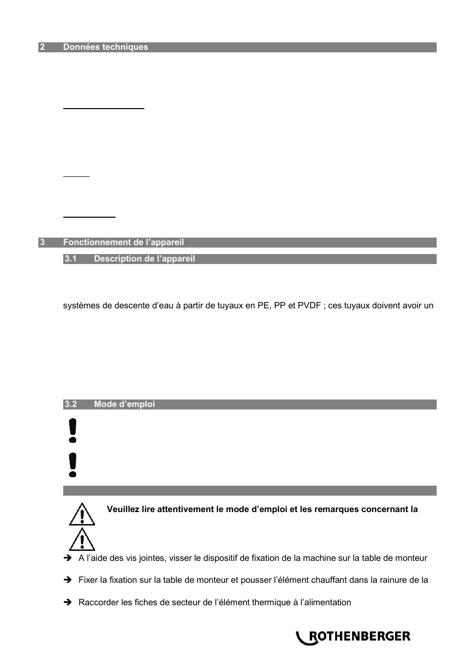 ROTHENBERGER ROWELD P 110 User Manual | Page 23 / 100