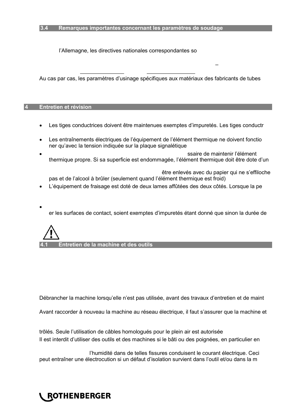 ROTHENBERGER ROWELD P 110 User Manual | Page 26 / 100