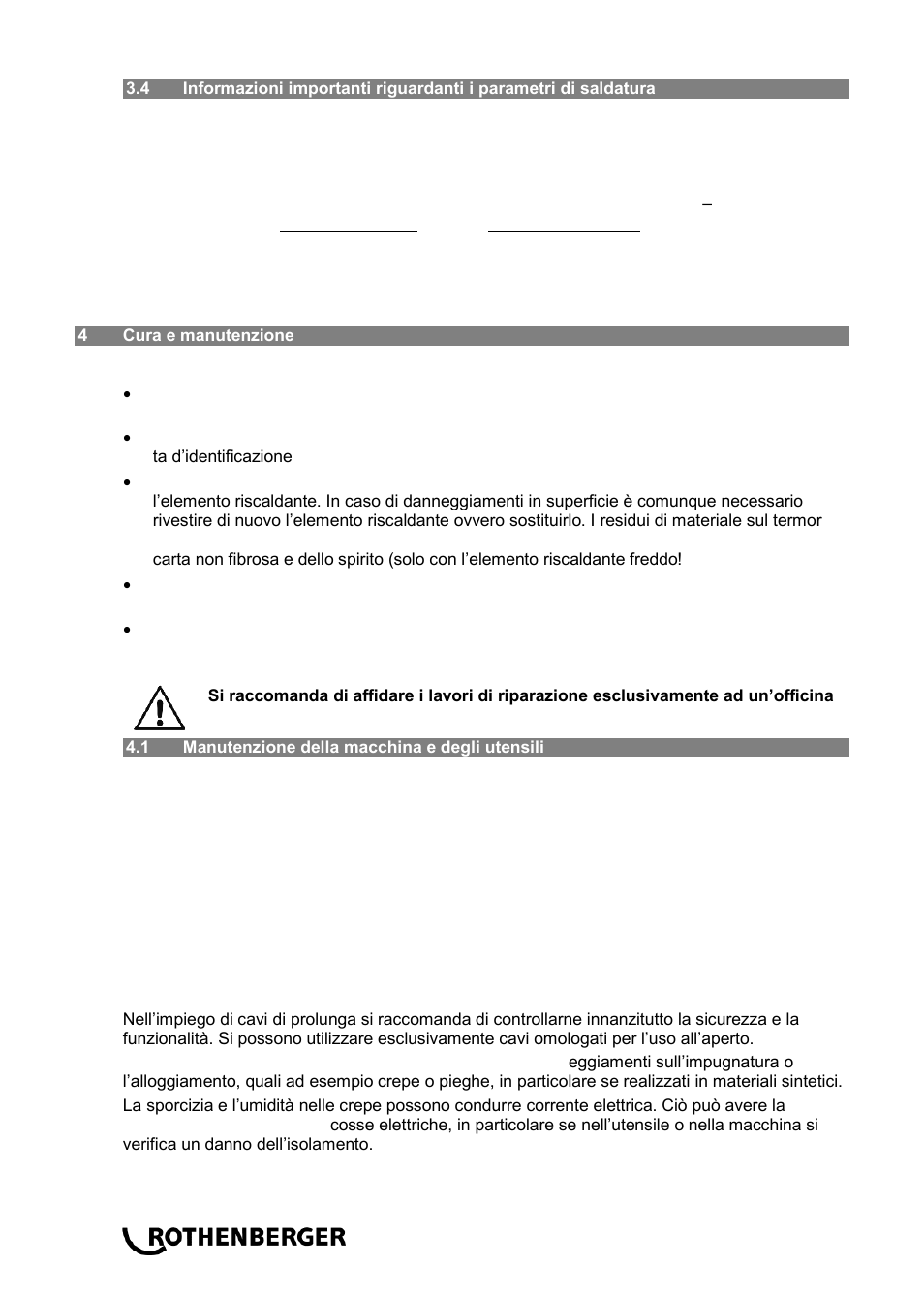 ROTHENBERGER ROWELD P 110 User Manual | Page 42 / 100