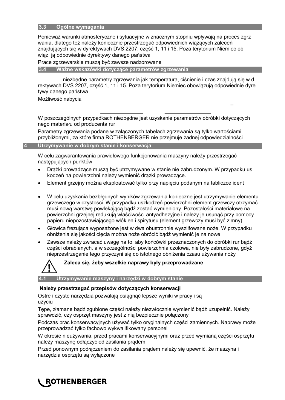 ROTHENBERGER ROWELD P 110 User Manual | Page 74 / 100