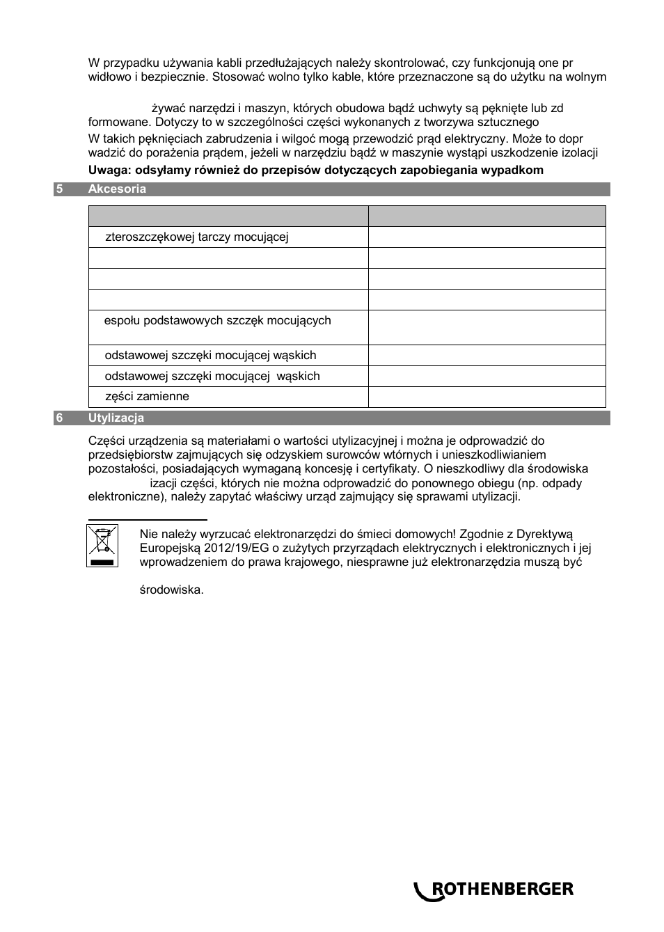 ROTHENBERGER ROWELD P 110 User Manual | Page 75 / 100