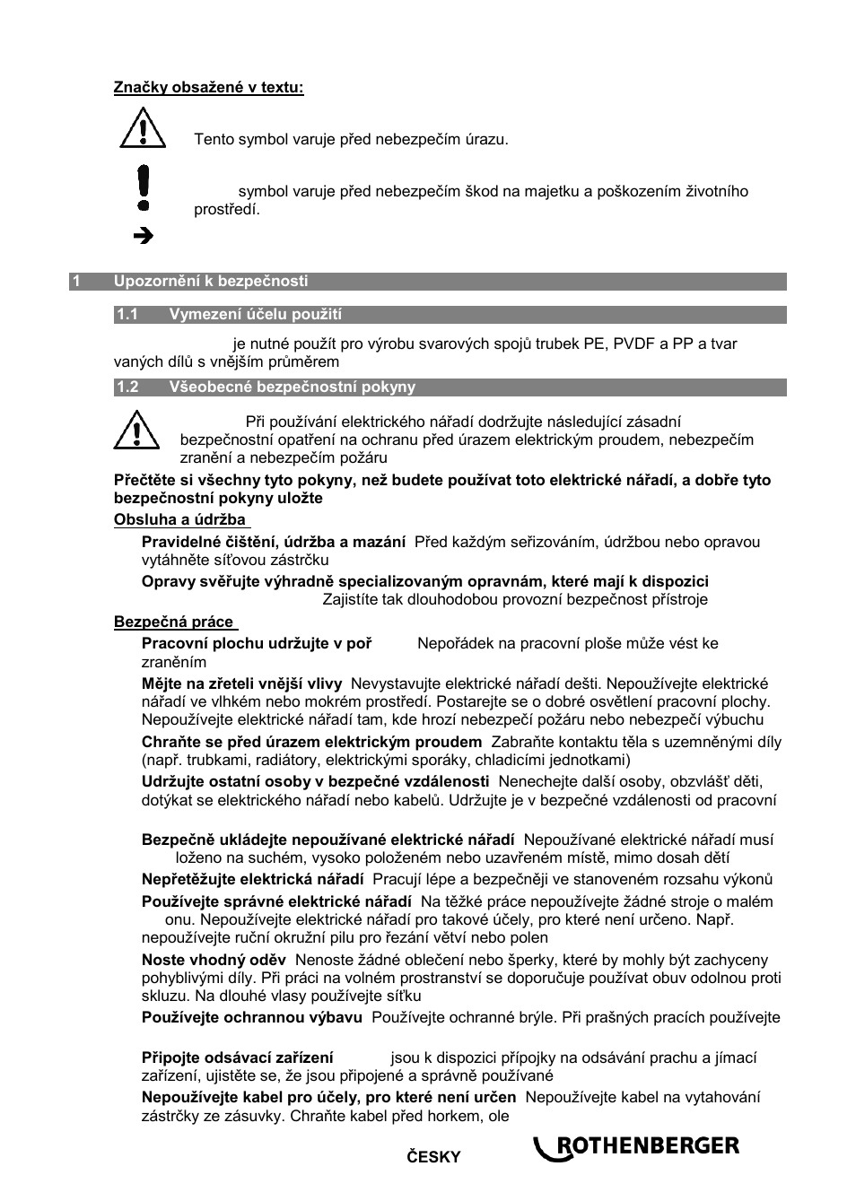 ROTHENBERGER ROWELD P 110 User Manual | Page 77 / 100