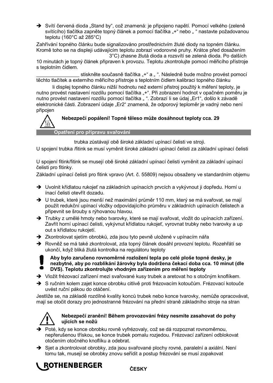 ROTHENBERGER ROWELD P 110 User Manual | Page 80 / 100