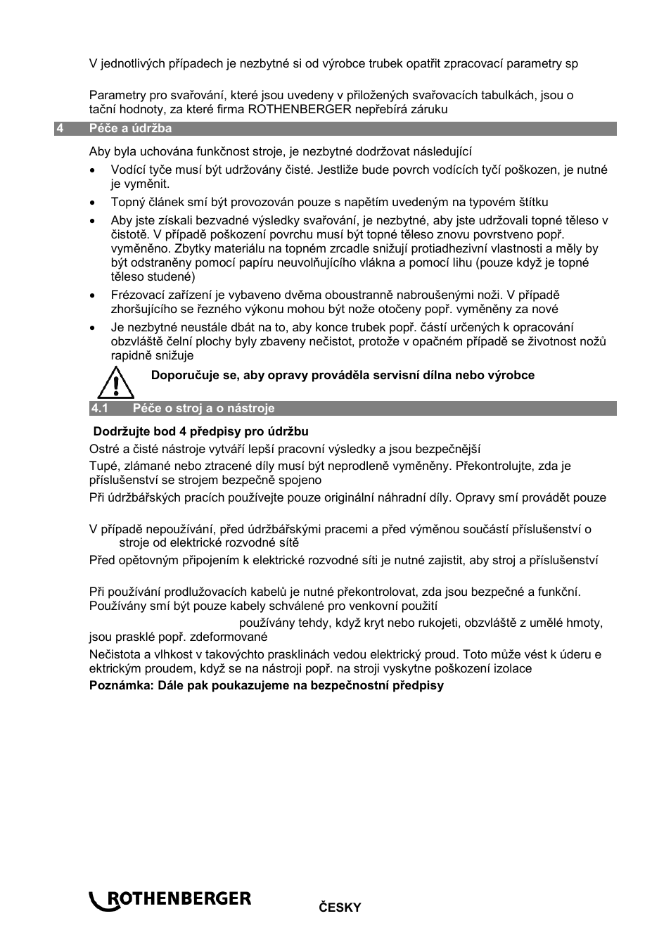 ROTHENBERGER ROWELD P 110 User Manual | Page 82 / 100