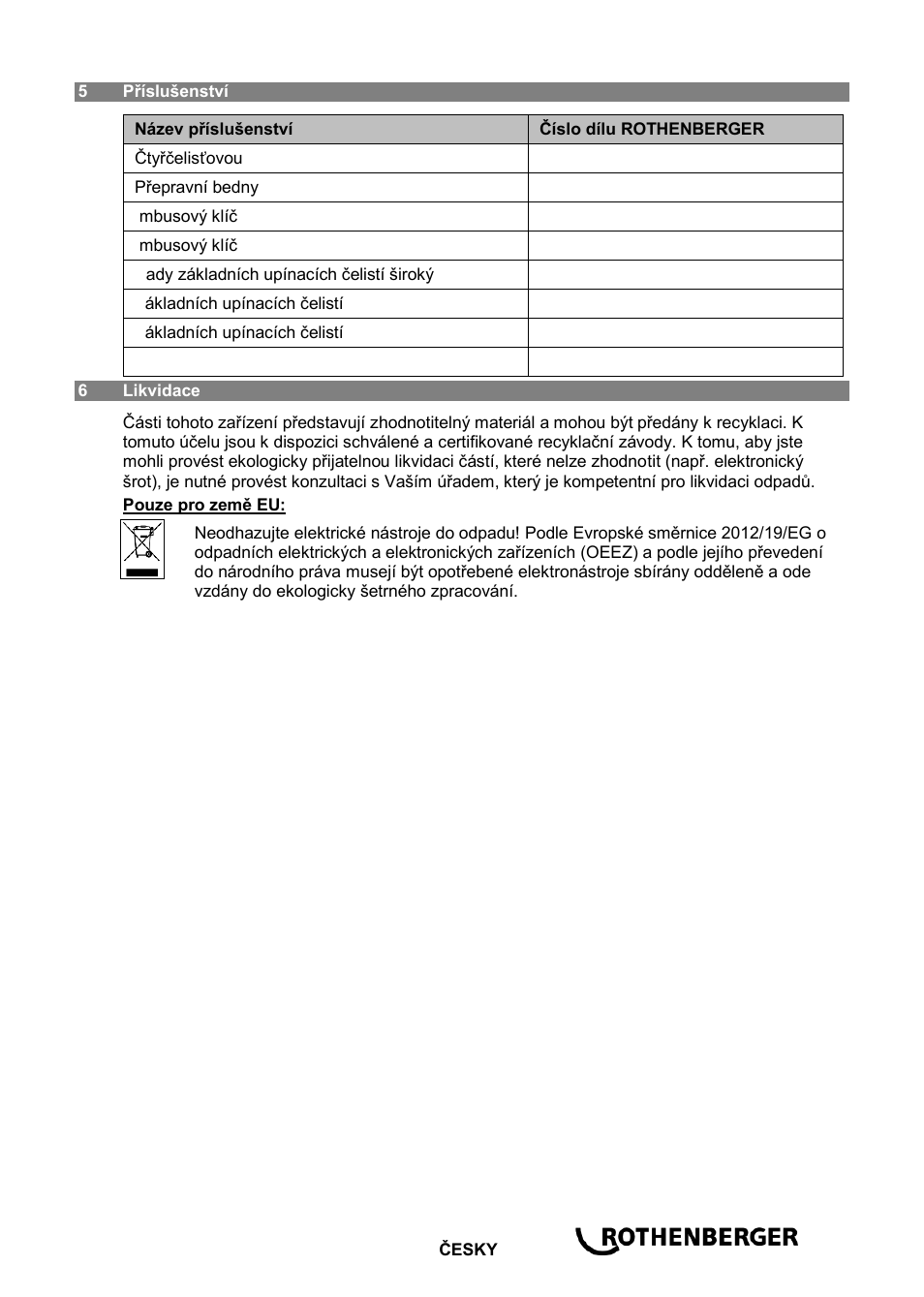 ROTHENBERGER ROWELD P 110 User Manual | Page 83 / 100