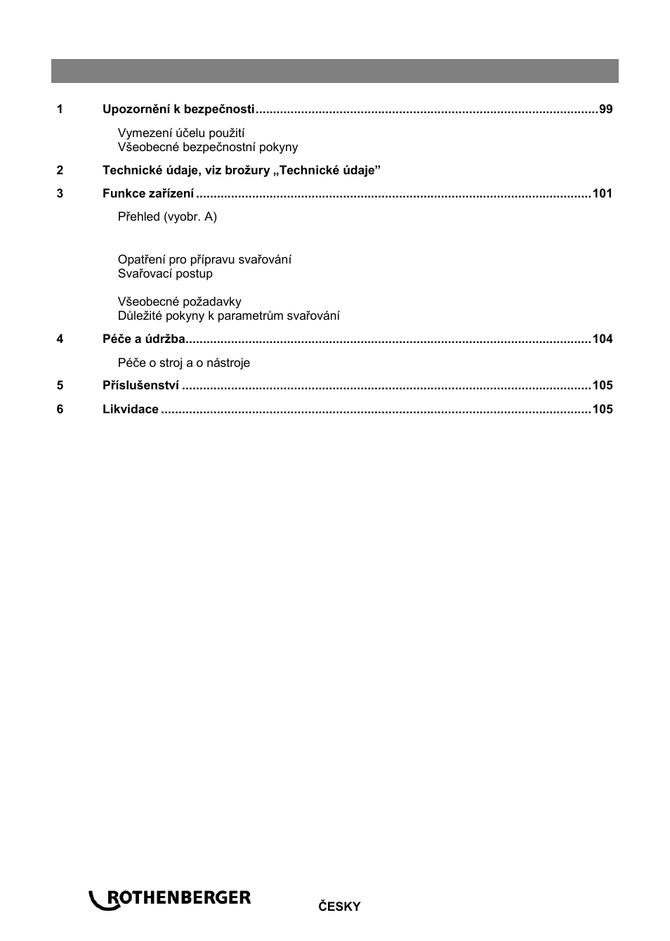 Content stránky | ROTHENBERGER ROWELD P 160 SANILINE User Manual | Page 100 / 128