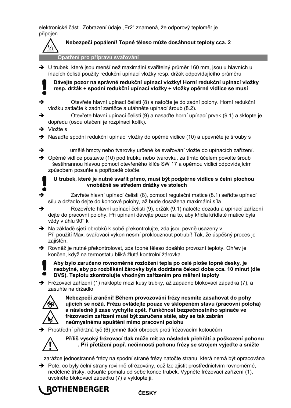 ROTHENBERGER ROWELD P 160 SANILINE User Manual | Page 104 / 128