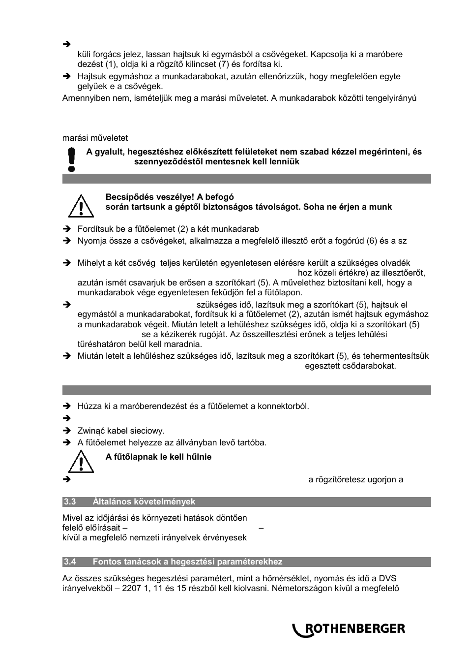 ROTHENBERGER ROWELD P 160 SANILINE User Manual | Page 113 / 128