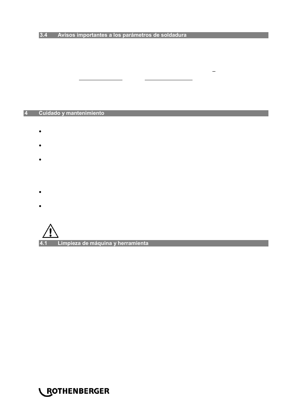 ROTHENBERGER ROWELD P 160 SANILINE User Manual | Page 34 / 128