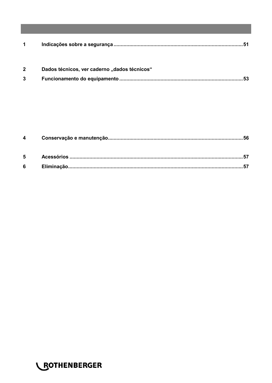 Índice página | ROTHENBERGER ROWELD P 160 SANILINE User Manual | Page 52 / 128