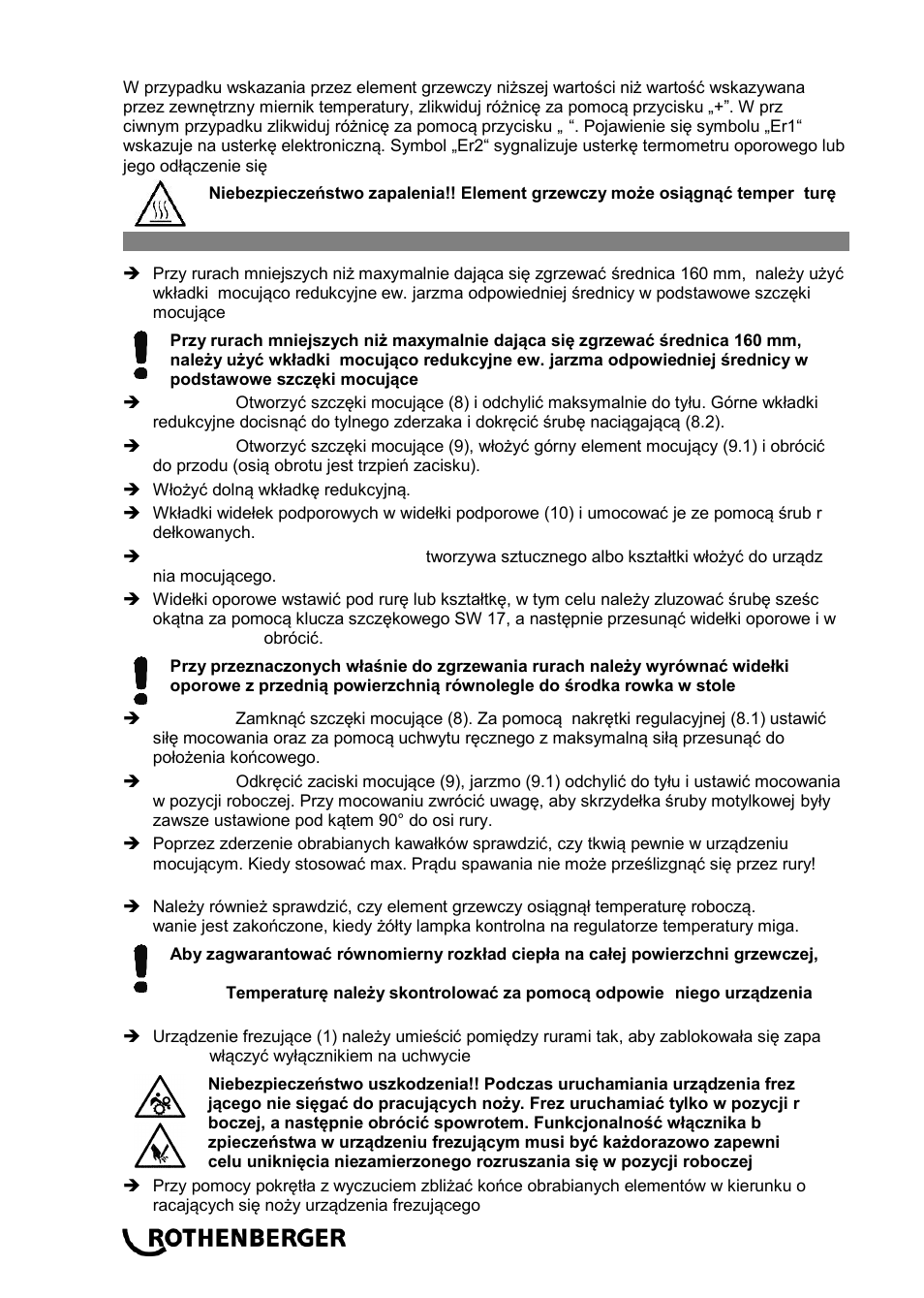 ROTHENBERGER ROWELD P 160 SANILINE User Manual | Page 96 / 128