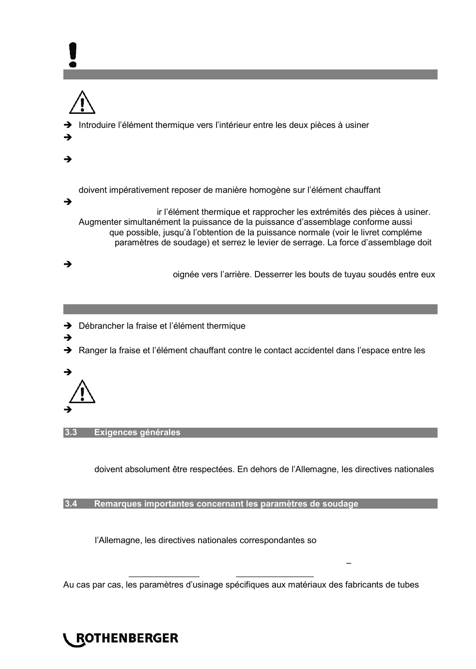 ROTHENBERGER ROWELD P 250 A User Manual | Page 24 / 100