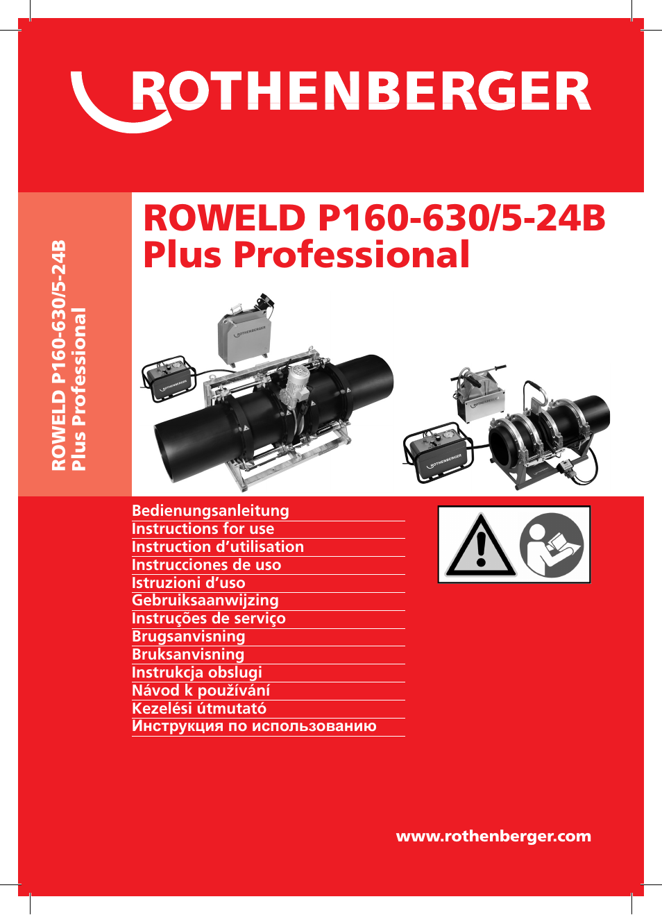 ROTHENBERGER ROWELD P160-630B Plus Professional User Manual | 152 pages