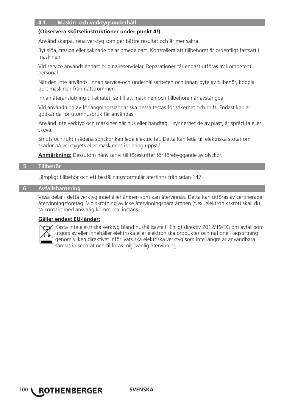 ROTHENBERGER ROWELD P160-630B Plus Professional User Manual | Page 102 / 152