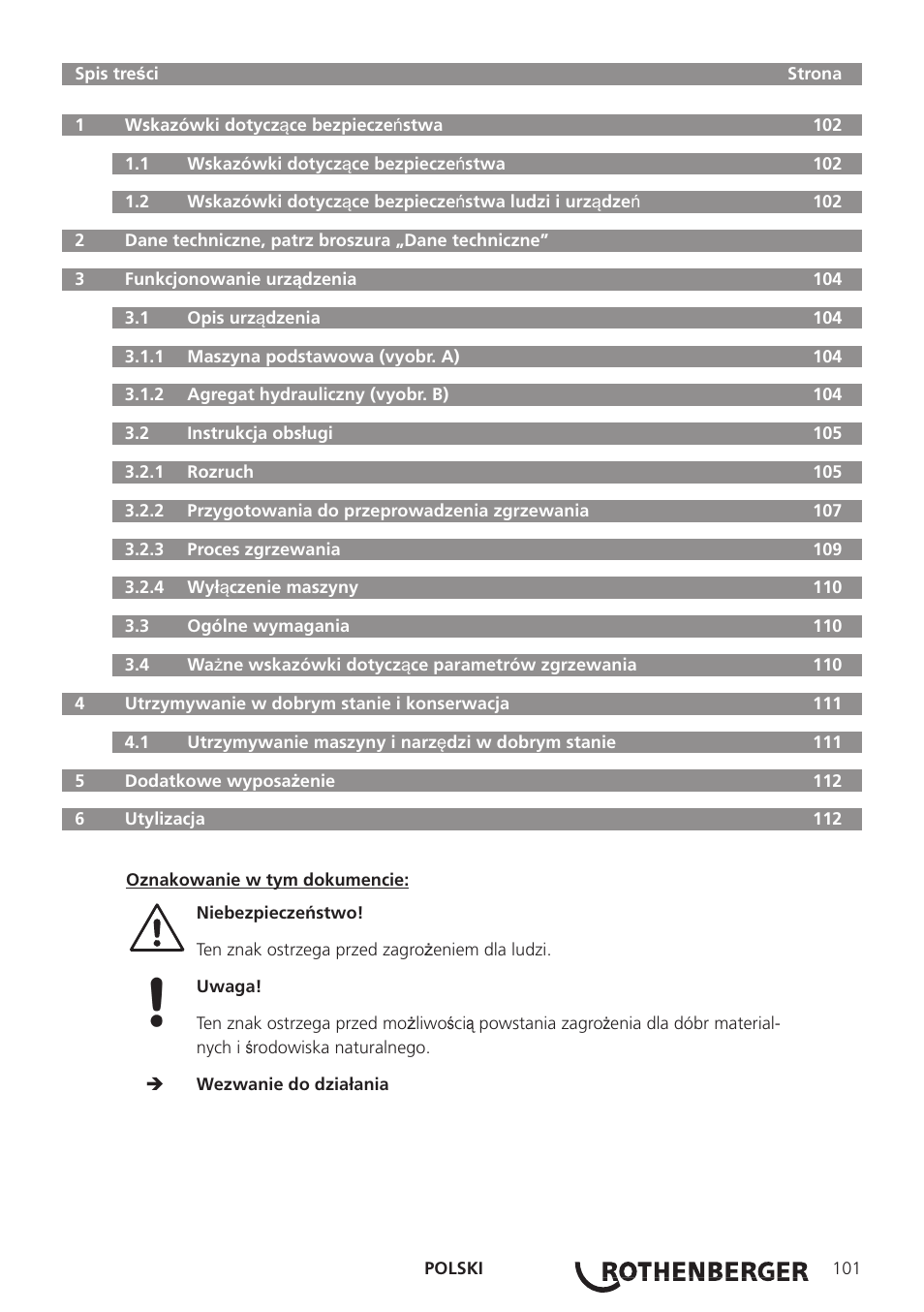 ROTHENBERGER ROWELD P160-630B Plus Professional User Manual | Page 103 / 152