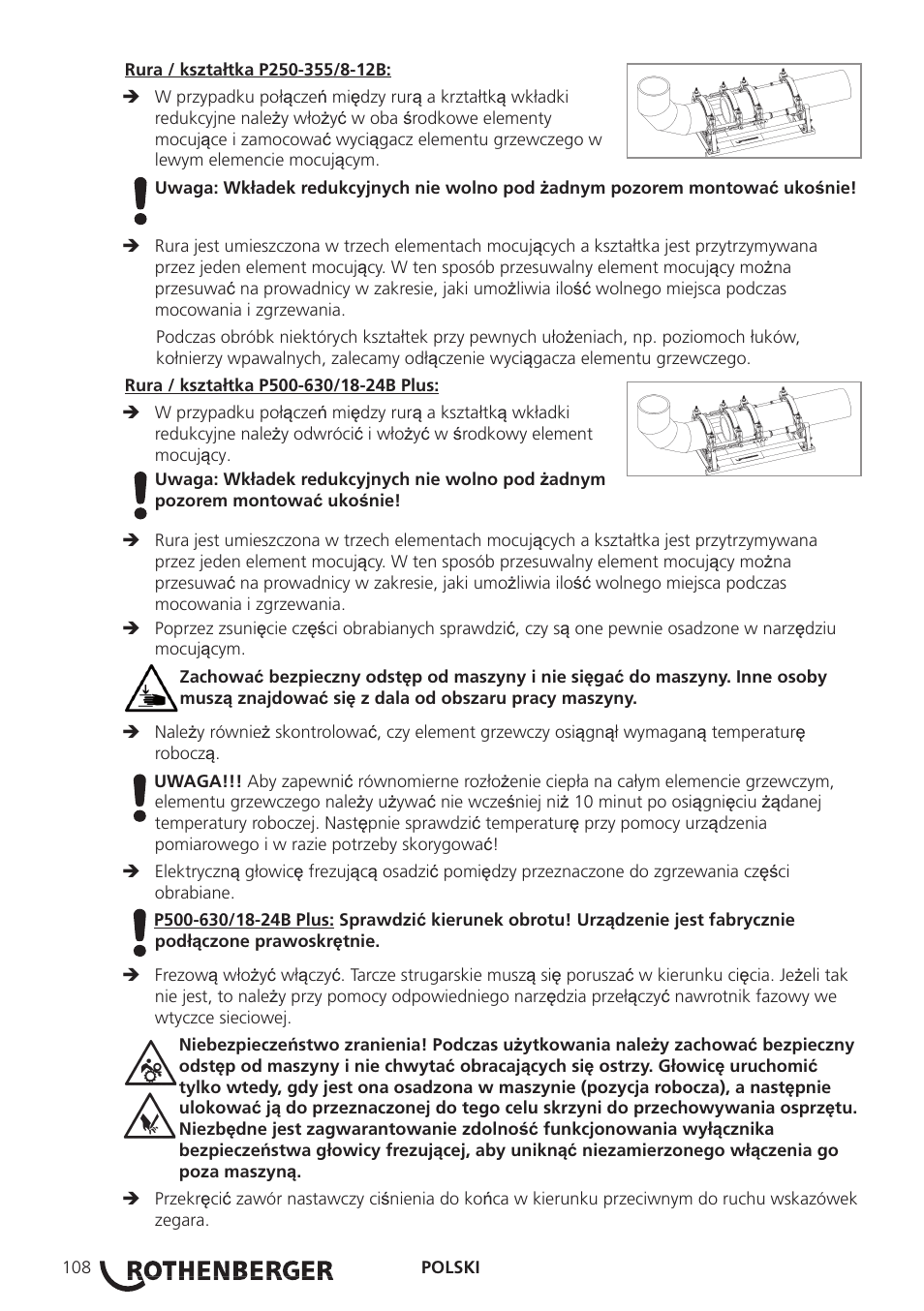 ROTHENBERGER ROWELD P160-630B Plus Professional User Manual | Page 110 / 152