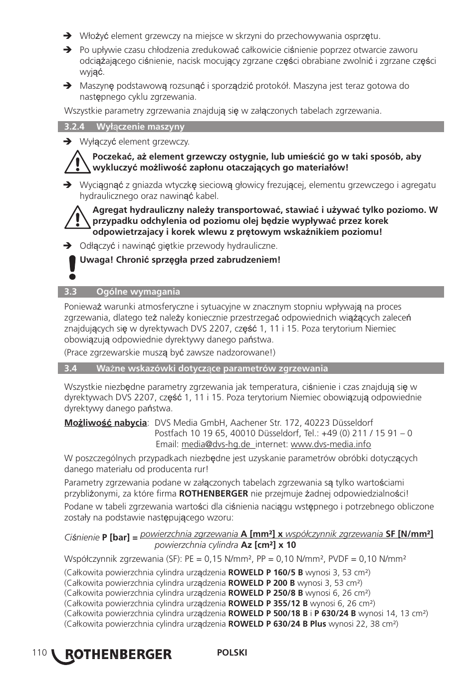 ROTHENBERGER ROWELD P160-630B Plus Professional User Manual | Page 112 / 152