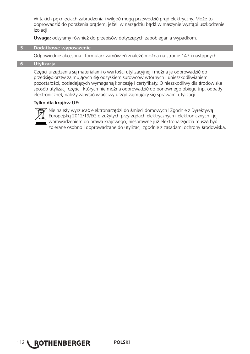 ROTHENBERGER ROWELD P160-630B Plus Professional User Manual | Page 114 / 152