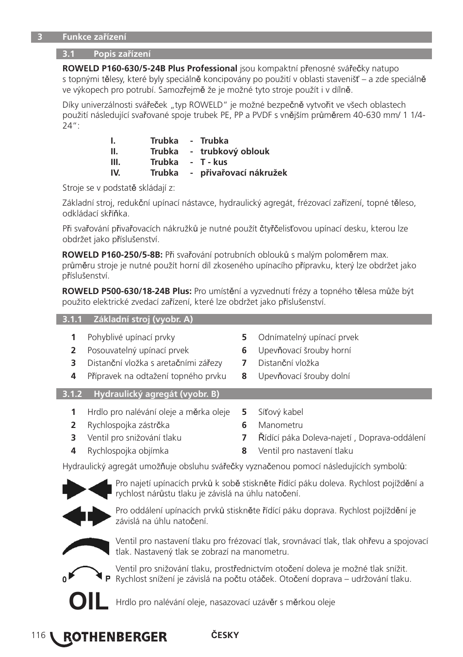 ROTHENBERGER ROWELD P160-630B Plus Professional User Manual | Page 118 / 152