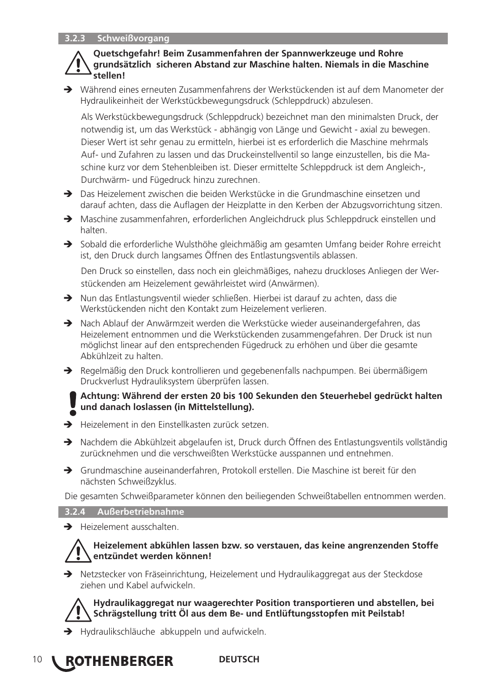 ROTHENBERGER ROWELD P160-630B Plus Professional User Manual | Page 12 / 152