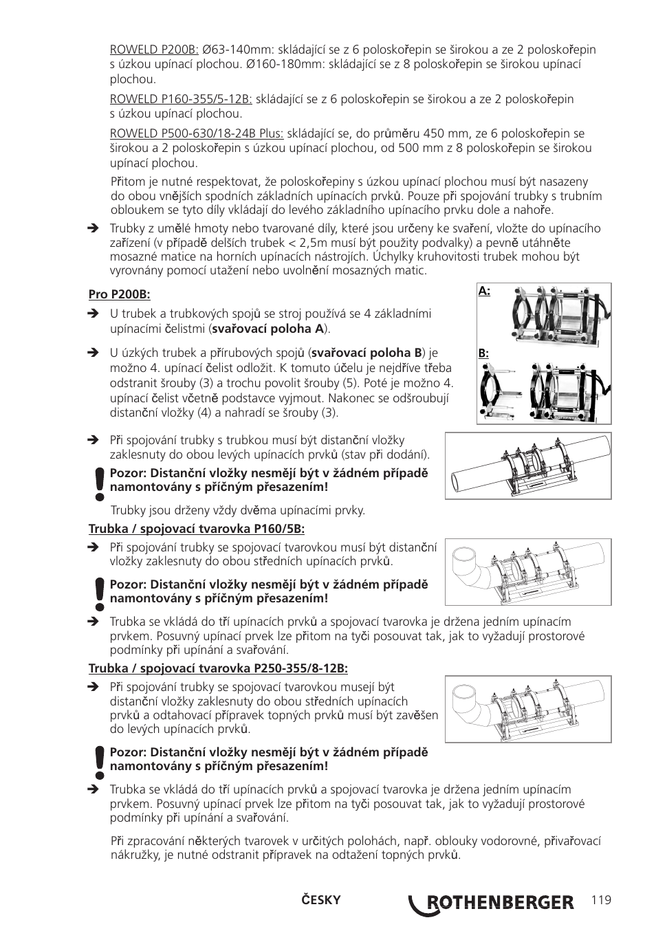 ROTHENBERGER ROWELD P160-630B Plus Professional User Manual | Page 121 / 152