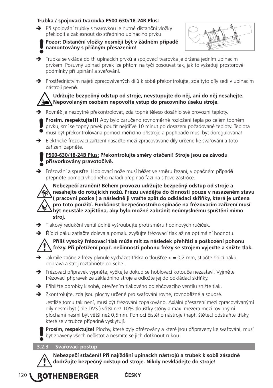 ROTHENBERGER ROWELD P160-630B Plus Professional User Manual | Page 122 / 152