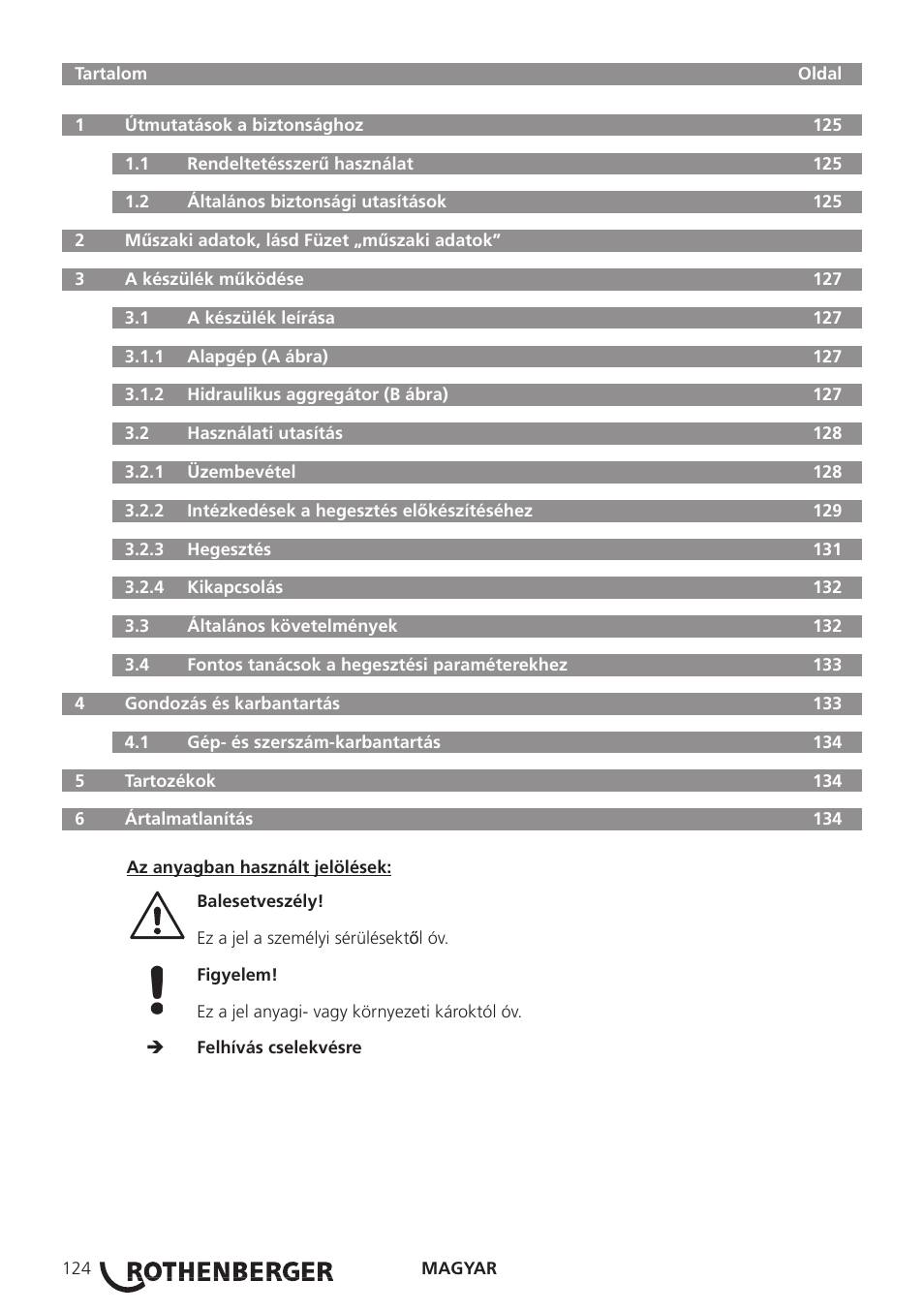 ROTHENBERGER ROWELD P160-630B Plus Professional User Manual | Page 126 / 152